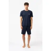 FILA Schlafanzug "MAN JERSEY PYJAMAS" 2 T-Shirt und kurze Hose mit Gummizug