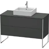 Duravit XSquare Konsolenwaschtischunterbau freistehend, 2 Auszüge, 1200x778x548mm, XS492204949, Farbe: Graphit Matt Dekor