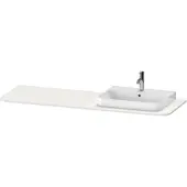 Duravit Happy D.2 Plus Konsole, 1600x550 mm, 1 Auschnitt rechts, für den Waschtischunterbau HP4944, HP4963, HP4973, HP031HR3939, Farbe: Nordic Weiß Seidenmatt Lack