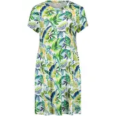 Cartoon Bodykleid "Casual-Kleid mit Eingrifftaschen", Damen, Gr. 36, EURO, bunt (nature, grün), Obermaterial: 100% Baumwolle CO., Kleider Bodykleid