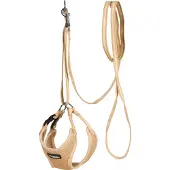 Kerbl Hunde-Garnitur Welpengeschirr mit Leine, beige, 24 - 44 cm/10 mm; 81086