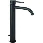 Paffoni Light - Waschtischarmatur mit Ablaufgarnitur, schwarz matt LIG085NO