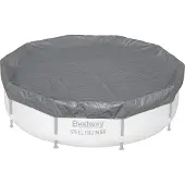 Bestway Winterfeste Premium-Abdeckplane Ø 305 cm, grau, rund