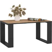 RAUMHIRSCH FURNITURE raumhirsch Couchtisch mit Laminatplatte | Wohnzimmertisch | Eiche Craft 92x53 cm