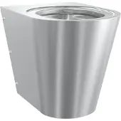 Kwc T-WC, CAMPUS, Edelstahl, Wandhängend, 360x400x500 mm, ohne Sitz, S. Bodenlang