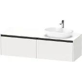 Duravit Waschtischunterschrank Ketho.2 160x55cm, B re, we. ma, 2 Ausz., wandhängend