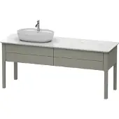 Duravit Luv Waschtischunterbau stehend, 1733 x 570 mm, 2 Auszüge, LU9563L9292, Farbe: Steingrau Seidenmatt Lack