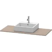Duravit XSquare Konsole, 1 Ausschnitt, 800x16x550mm, XS060D04343, Farbe: Basalt Matt Dekor