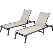 StarTech.com 2er-Set Aluminium Sonnenliege Gartenliege Strandliege Klappliege - Belastbarkeit 181kg