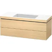 Duravit Waschtischunterschrank c-bonded L-Cube 120x48cm, o HL, med. Ei, 2 Schub., wandhängend