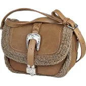 Collezione alessandro Umhängetasche Cowgirl im Western Style mit Teddy-Fell von