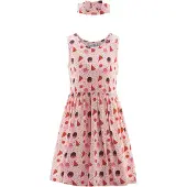 Happy girls Jerseykleid Set, 2 tlg. tlg. mit süßem Haarband mit Schleifendetail