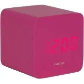 Karlsson Wecker Spry Square Tischuhr LED Bright Pink