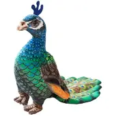 Tinisu Blauer Pfau Kuscheltier - 28 cm Plüschtier Pfau Stofftier