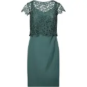 Vera Mont Etuikleid mit Spitze in Dark Emerald | Gr.: 42