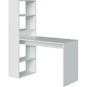Freiraum Regal-Schreibtisch >Duplo< in Artik-Weiß - 120x144x53 (BxHxT)