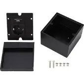 Gistuch Bodeneinbau-Steckdosenkasten, wasserdicht, flaches Edelstahl-Set mit USB-Steckdose mit 2 Zinkenlöchern, Schwarz