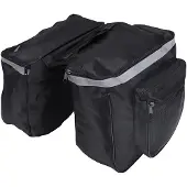 Gistuch 25L Fahrrad-Gepäcktasche, Wasserdichtes Doppelseitentaschen-Set, Für Mountainbike & Trekkingrad, Schwarz