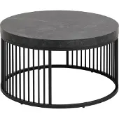 Freiraum Couchtisch >Strington< rund, in schwarz - 65x35x65 (BxHxT)