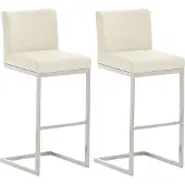 BellaFurn 2er-Set Barhocker – Barhocker – Stabilität aus Edelstahl und Komfort aus Kunstleder
