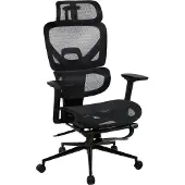 BellaFurn Bürostuhl Ergonomisches Design - Bürostuhl - Klappbare Fußstütze