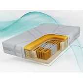 MKS Meble Taschenfederkern Komfortschaum VIRE, Härtegrad H3/H4, 7-Zonen Technologie, Allergiker geeignet, Kokos Verstärkung - LUX - 180 x 200 cm
