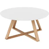 Kondela Runder Couchtisch Infero - weiß / natur
