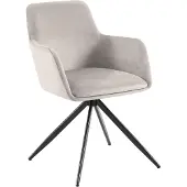 BellaFurn Samt-Esszimmerstuhl – Aufbaustuhl – 180° drehbar für zusätzliche Bewegungsfreiheit | Farbe: Grau