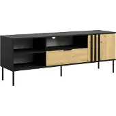 Kondela TV-Tisch Rimina - Schwarz Onyx / Eiche Artisan