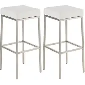 BellaFurn 2-teiliges Barhocker-Set – Kunstlederhocker – Komfort und Stabilität