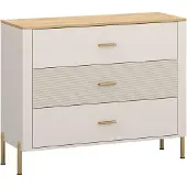 Kondela Schubladenkommode Runol 3S - Kaschmir / Steineiche
