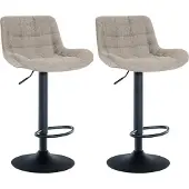 BellaFurn 2-teiliges Set eleganter Barhocker – Stilvolles Design – 360° drehbares Modell