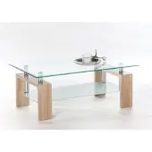 Preisbrecher Couchtisch >Mango II< in Edelstahl/Sonoma Eiche Nachbildung - 100x46x60 (BxHxT)