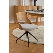 Freiraum Esszimmerstuhl >Lucy< in Beige, Stoff - 48x79x53cm (BxHxT)