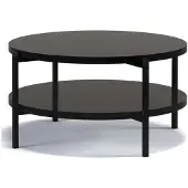 EURO-MEBLE Couchtisch SIGMA B, Kaffeetisch, Beistelltisch, Tisch [Schwarz, Glanz]