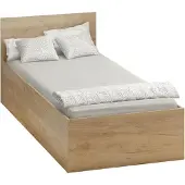 Kondela Einzelbett mit Metallrost Doli 90x200 cm - Eiche Artisan