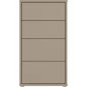 Preisbrecher Schubkastenkommode >ALICE SPRINGS< in Taupe - 54,8x99,1x34,9cm (BxHxT)