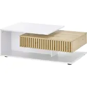 Preisbrecher Couchtisch >Alida< in Artisan Eiche, weiß - 110x40x60cm (BxHxT)