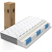 Great han Taschenfederkern Matratze 90x200cm, H3, 7 Zonen, Lyocell Bezug, Boxspring Gefühl