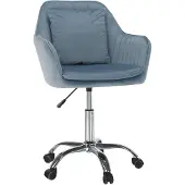 Kondela Klian Bürostuhl - blau (Velvet) / Chrom