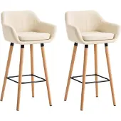 BellaFurn 2er-Set Barhocker – Kunstlederstuhl – ergonomischer Komfort, stilvolle Gemütlichkeit