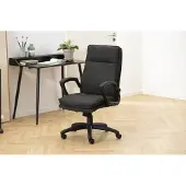 Freiraum Schreibtischstuhl >Brad< in Grau, Polyester - 67x115x69,5cm (BxHxT)