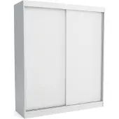 EURO-MEBLE Neuer Schiebetürenschränke, Kleiderschranke EMI 180 cm (WEISS)