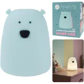 Sarcia.eu Mary's Silikon-LED-Nachtlicht Teddybär, batteriebetriebene Lampe fürs Kinderzimmer, Warmweiß & RGB