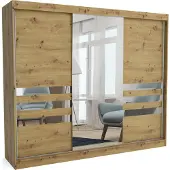 EURO-MEBLE Moderner Schiebetürenschrank ERIC 250 cm (ARTISAN)