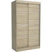 EURO-MEBLE Moderner Schiebetürenschrank BOB 120 cm (SONOMA)