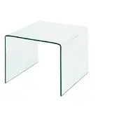 Freiraum Couchtisch >7/109< in Klarglas, Glas - 60x46x60cm (BxHxT)