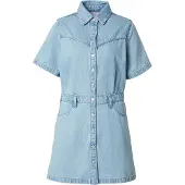 Levi's Levis Jeanskleid "WESTERN DRESS" Eingrifftaschen Gesäßtaschen Durchgehender Druckknopfverschluss