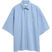 Armedangels BAUMWOLL-LEINEN KURZARMHEMD | Leinen-Mix - blau (XXL)