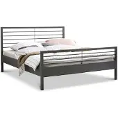 Bed Box Metallbett New York – 160x220 cm / schwarz